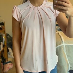 Short sleeve high neck blouse